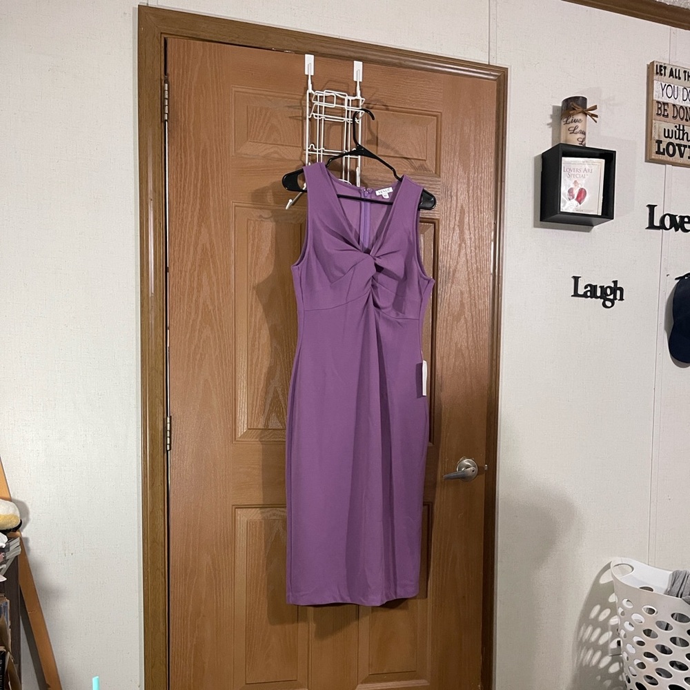 VENUS Purple Midi Dress